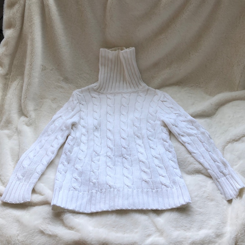 J. Crew Cable Knit Turtleneck Sweater